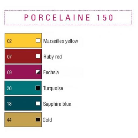 Farby do porcelany Pebeo Porcelaine 150, 6 kolorów x 20ml - 3
